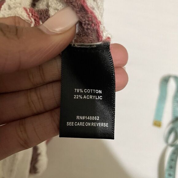 Torrid Crochet Sweater Boho V Neck Cinched Knit 2X Beach Festival Hippie Plus - Picture 5 of 9